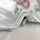 Set lenjerie de schimb pentru patut bebe 3 piese Elefantel vesel